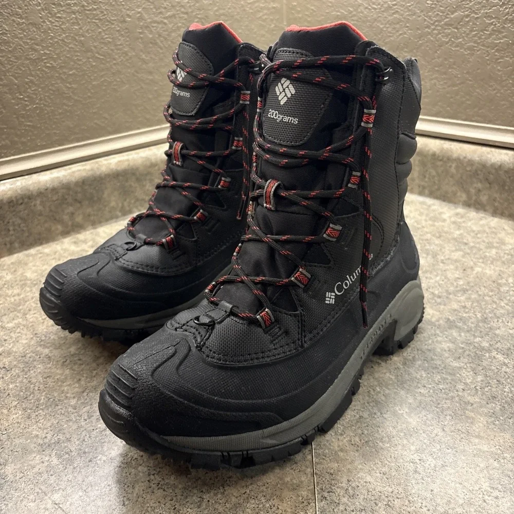 Columbia 200 Gram Snow Boots Men's Sz 7 Black TechLite Omni Grip Waterproof